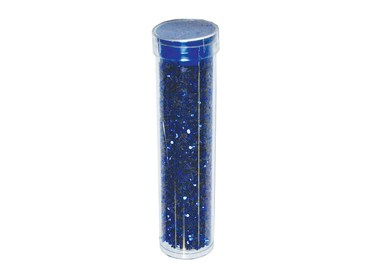 Glitter blå 18 g Grovkornet glitter