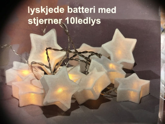 Lyskjede med stjerner