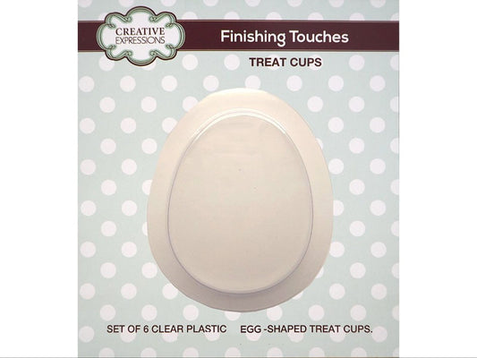 Creative expressions- egg shaped treat cups til shakercard, acryl 6 stk