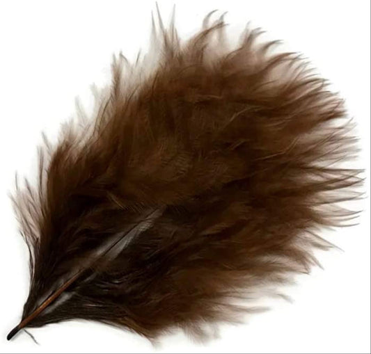 Marabou fjær, brun, 1 pk:15stk