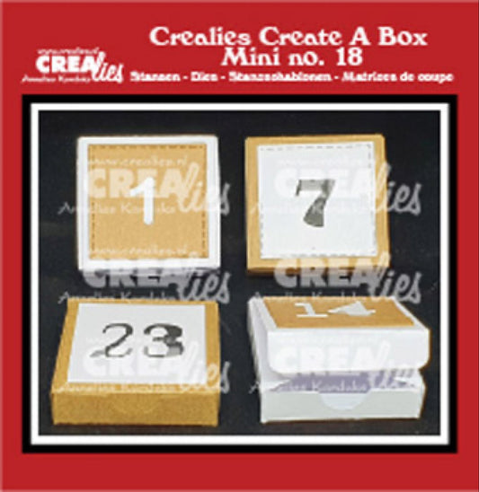 Crealies kalender / advent eske dies med tall dies. 7 stk dies i settet. CCABM18