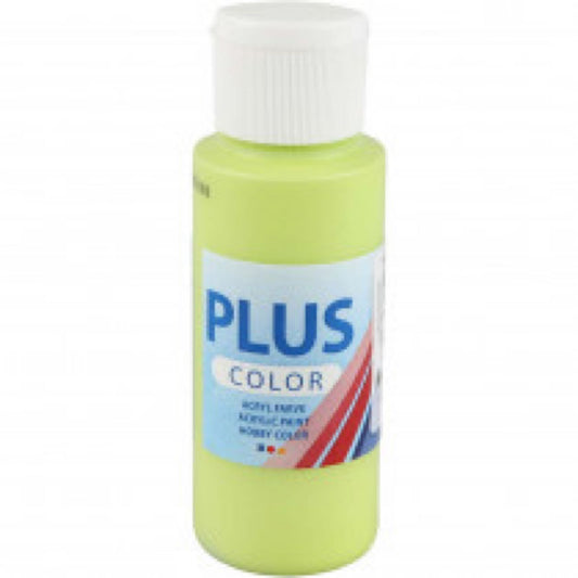 Plus Color hobbymaling - Limegrønn, 60ml