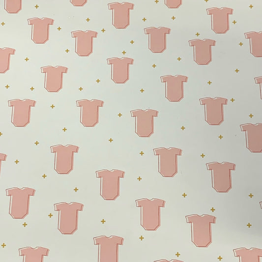 Mønsterark - Seven paper 12x12 - Baby body - rosa baby