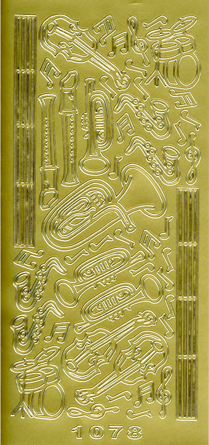 Klistremerker instrumenter 1 gull