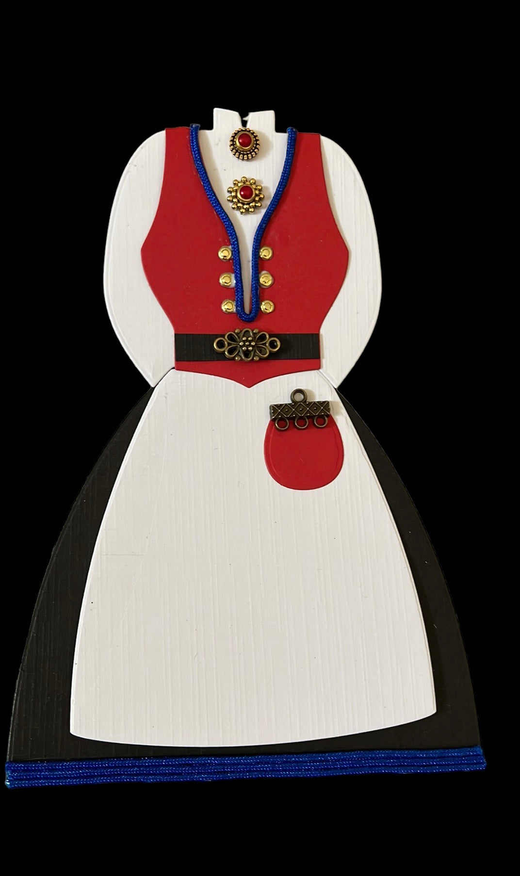 Halvperler med gullomramning, ass farger.