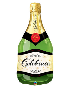 Folie ballong - flaske m/tekst " Celebrate " 99cm