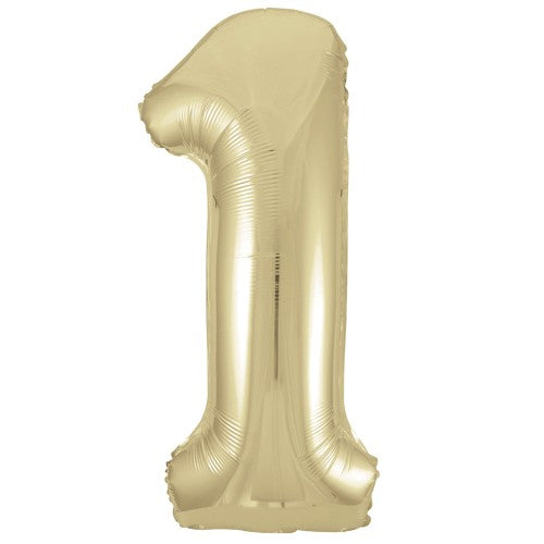 Folie ballong tall 1 , lys gull , 86.3cm