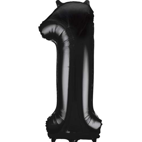 Folie ballong tall 1 , svart , 86.3cm