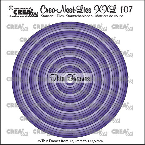 Crealies Crea-Nest-Lies XXL - sirkeldies som gir tynne sirkelrammer CLNestXXL107