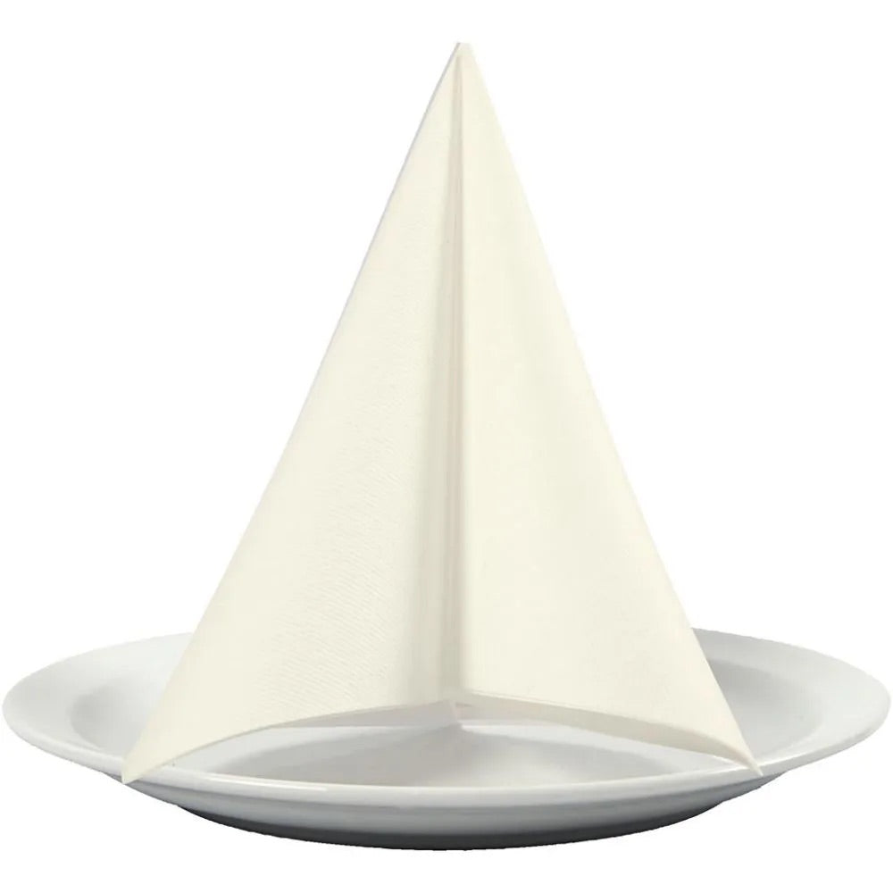 Servietter - Eggehvit - 20 stk pr pk - Middag str 40x40