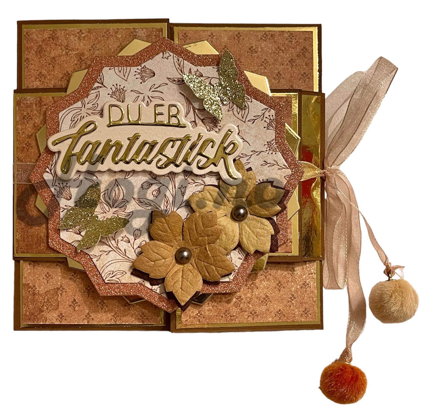 Hobbypakke - Kort med belte og 4 foldeflipper