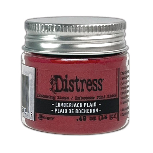 Distress embossing glaze / embossingpulver - Lumberjack plaid