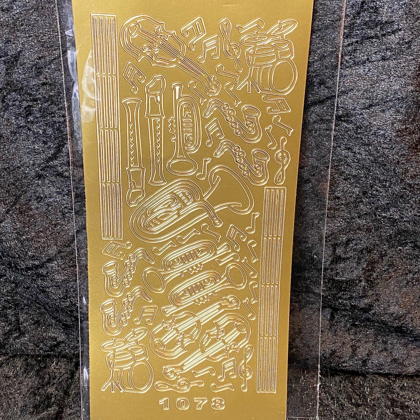 Klistremerker instrumenter 1 gull