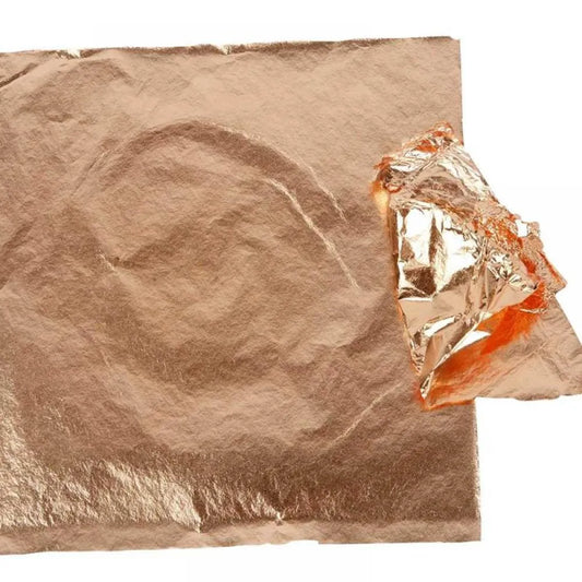 Art & craft Metal - rose gold leaf , bladmetall - 25sheets 16x16cm