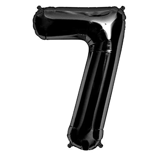 Folie ballong tall 7 , svart , 86.3cm