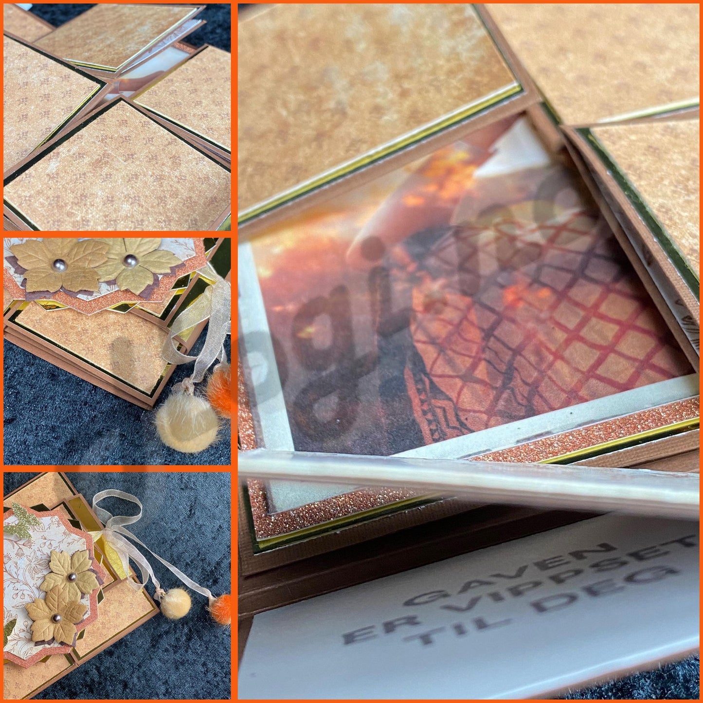 Hobbypakke - Kort med belte og 4 foldeflipper