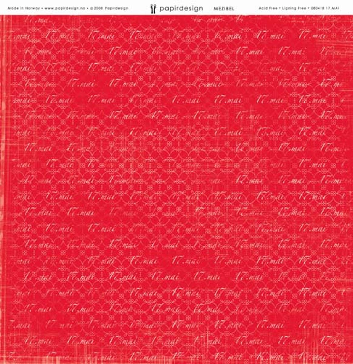 Mønsterark - Papirdesign - Hell og lykke - 17. mai