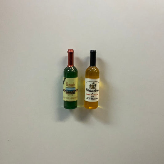 Miniatyr vinflasker, 2 stk, H 3,7cm, 3D