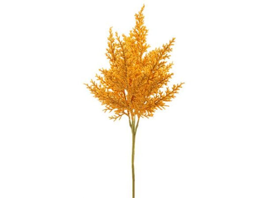 Kvist m/ okergul lyngblomst 50cm