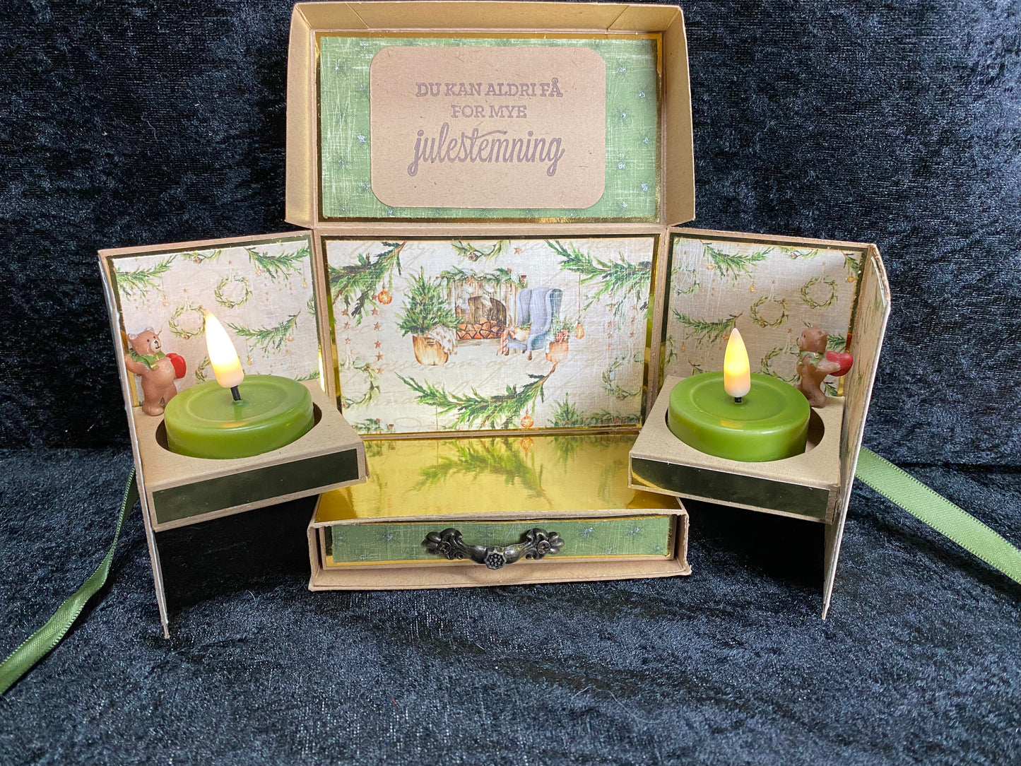 Hobbypakke - telysholder  med skuff.