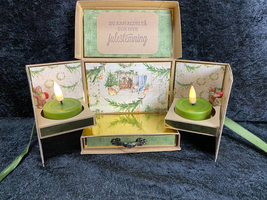 Hobbypakke - telysholder med skuff.