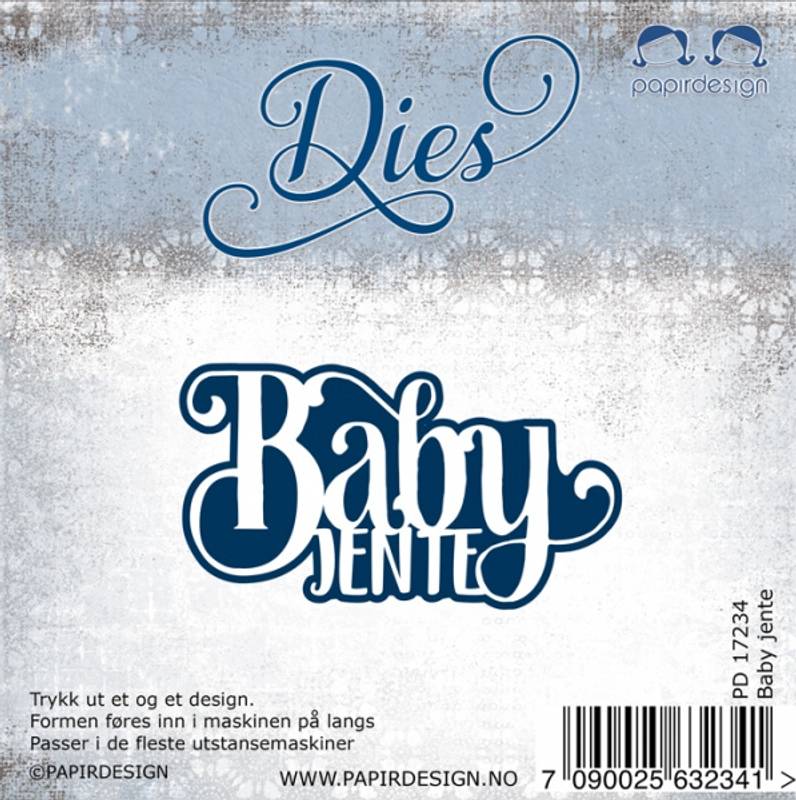 Papirdesign dies - baby jente - pd17234