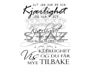 Staz stempelsett - kjærlighetens rom