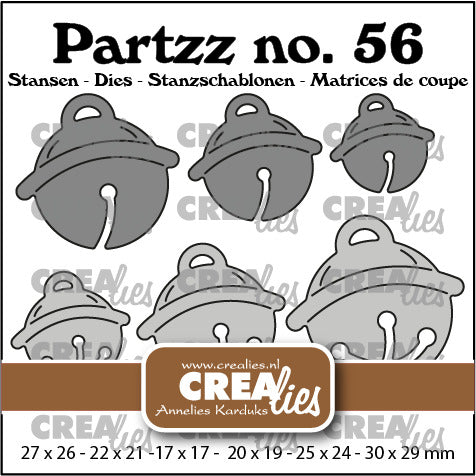 Crealies dies - Bjeller - Clpartzz56 jinglebells 6 stk