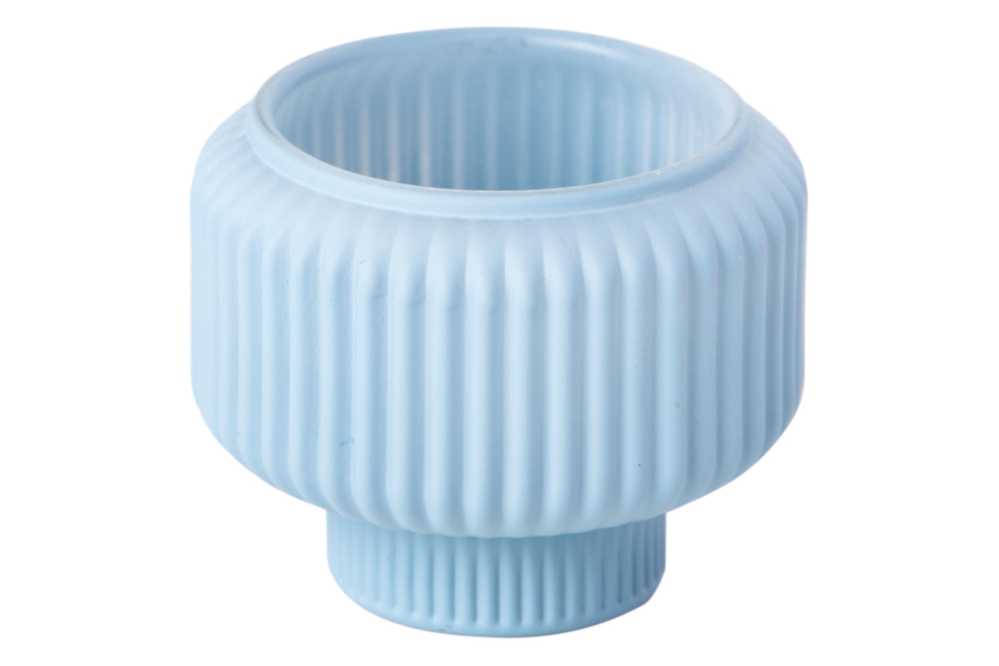 Smart lysestake til telys og Kronelys - lys blå H:7cm