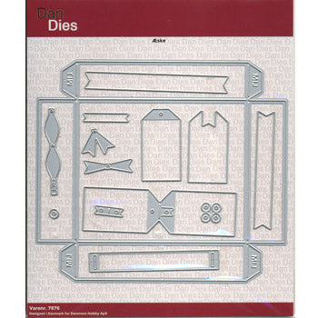 Dan dies - eske dies med tag/gavelapp og sløyfedekor.