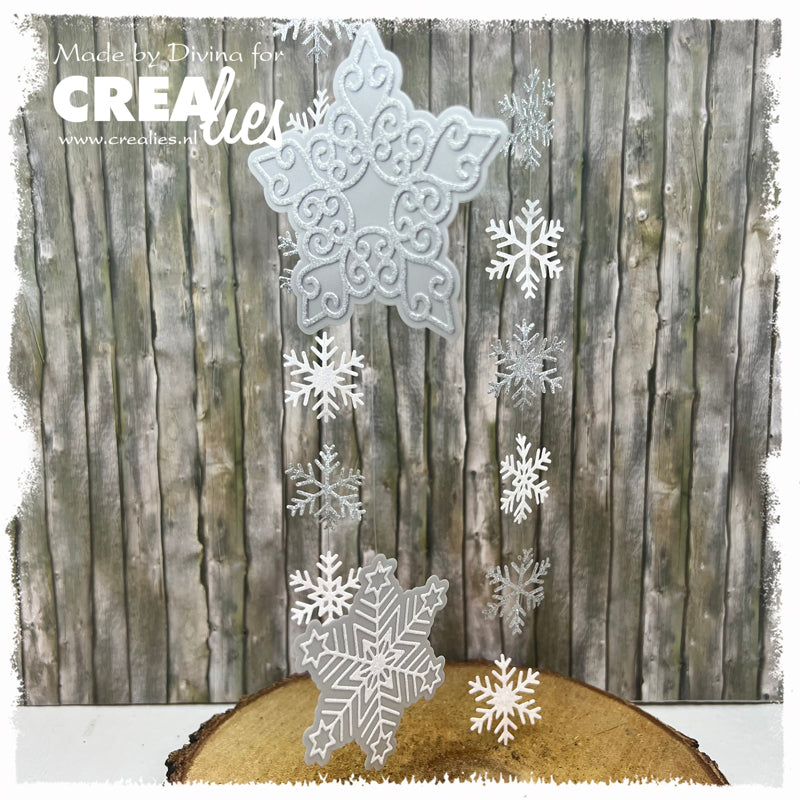 Crealies dies - Mix & match - snowflakes 6 stk