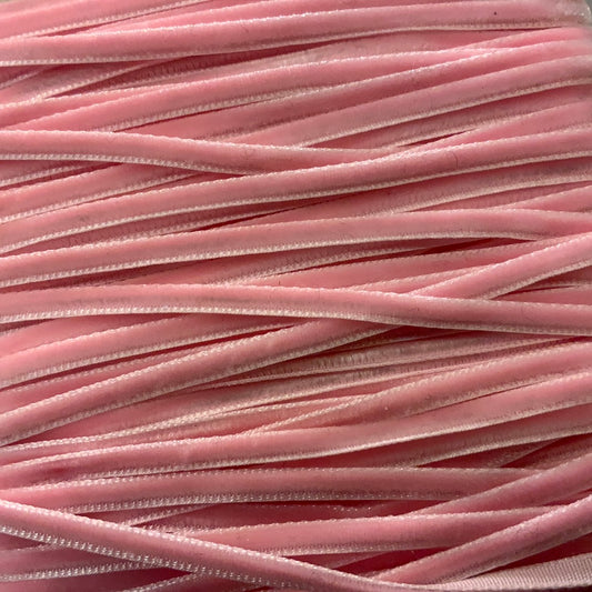Velour bånd rosa 3mm