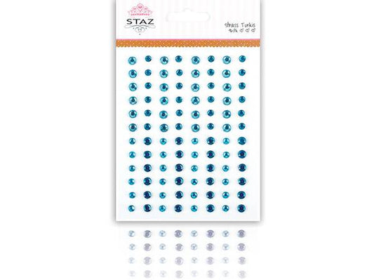 Staz bling m/lim – Turkis – 96 stk