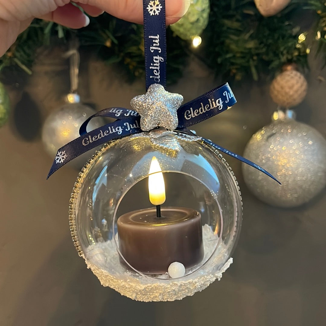 Akryl Kule med åpning Ø:8cm, 5 stk kuler, delbar