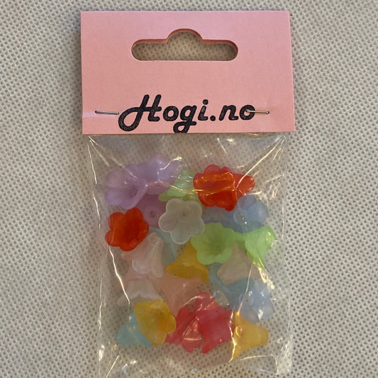 Hogi blomster ass farger  24stk pr pk Ø=ca 1,2cm