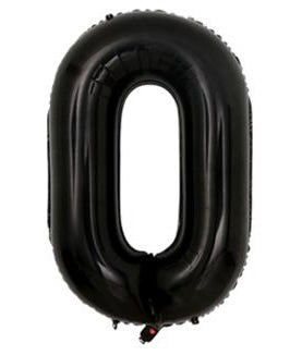 Folie ballong tall 0 , svart , 86.3cm