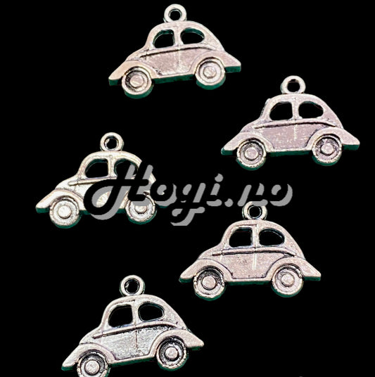 Charms - miniatyr - bli vw folkevogn / boble - 5 stk i pk