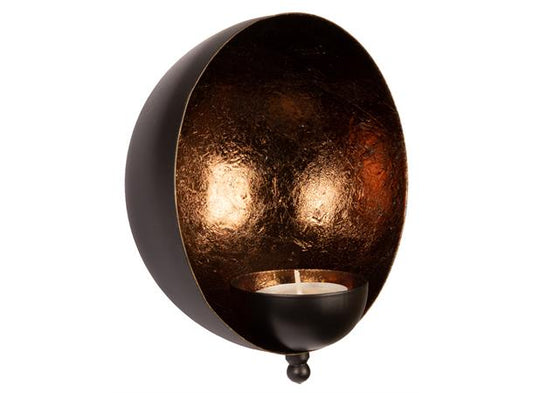 Flotte telysholdere - Veggstativ telys sort/ gull sett à 3stk