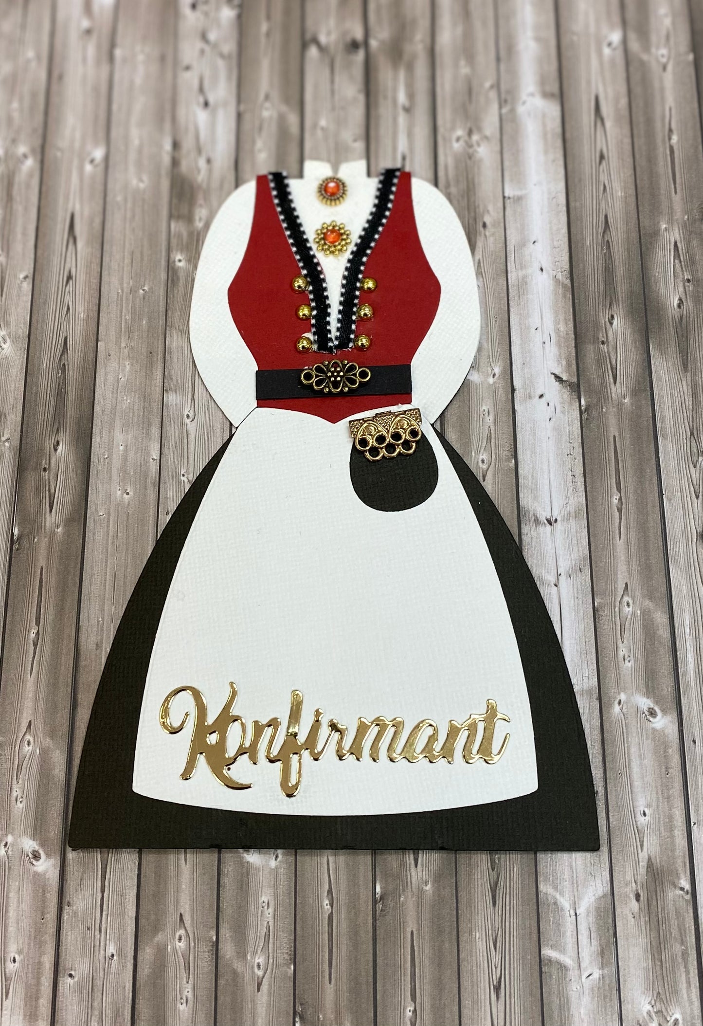 Charms til bunadskort m.m, metall «gull»- 5 stk pr pk.