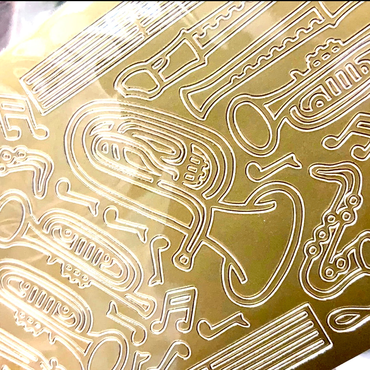 Klistremerker instrumenter 1 gull