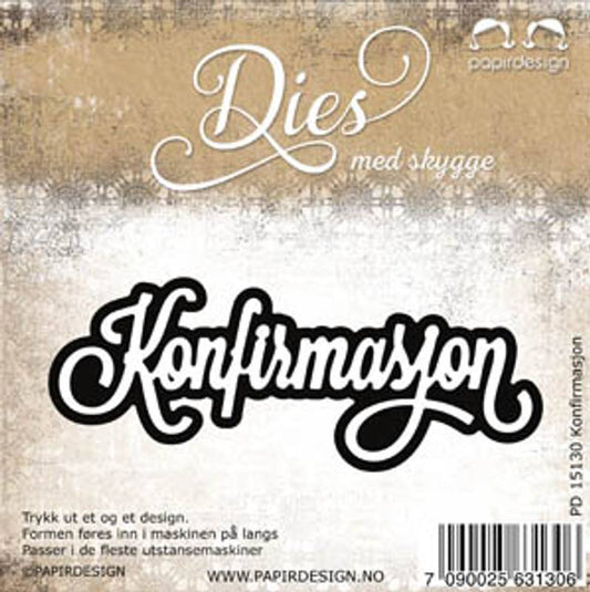 Papirdesign dies - konfirmasjon pd15130