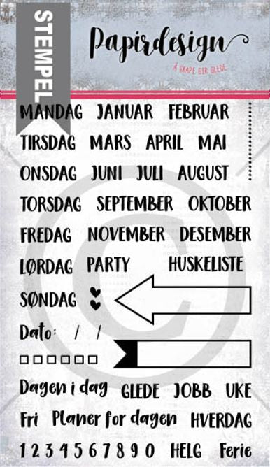 Papirdesign stempelplate - Planner pd 2000360