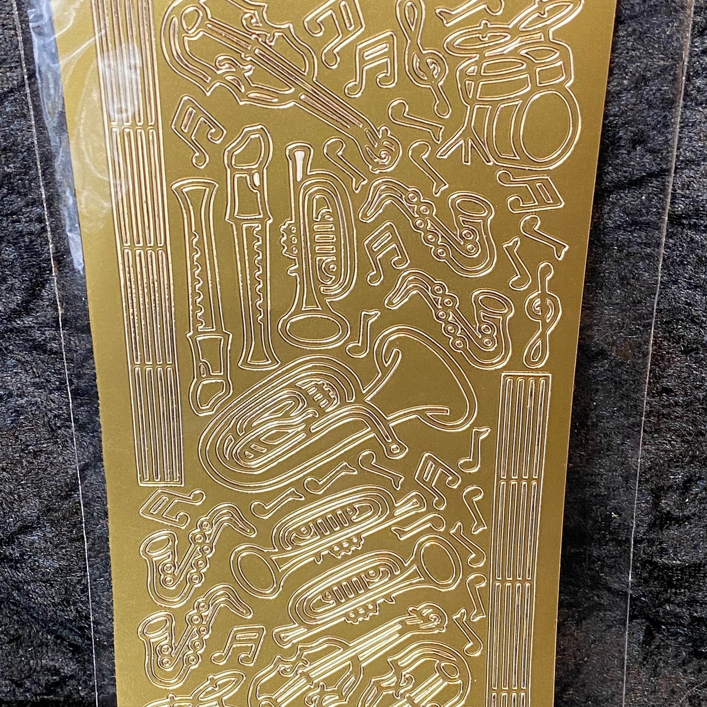 Klistremerker instrumenter 1 gull