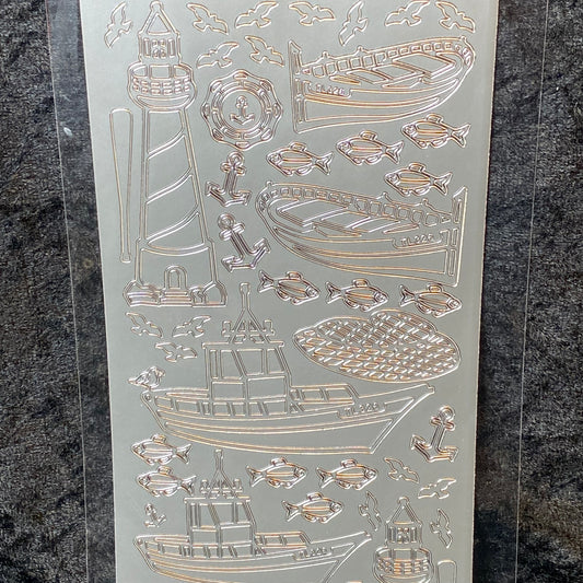 Klistremerker maritimt sølv