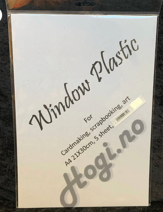 Window plastic 5 stk. ark A4, 250 micron.