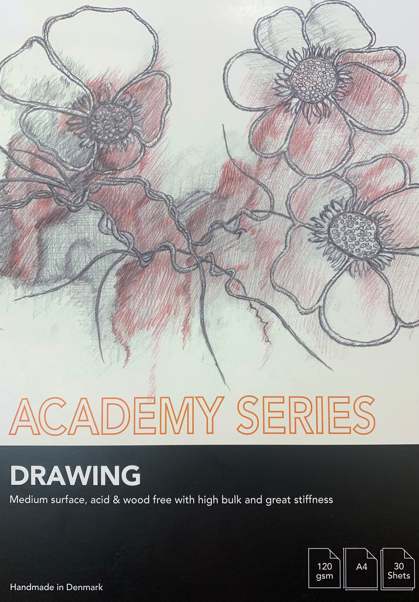 Academy series - Drawing paper - Tegne blokk - 120 gsm , A4 , 30 sheets