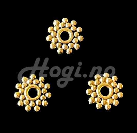 Charms til bunadskort m.m, metall «gull»- 5 stk pr pk.