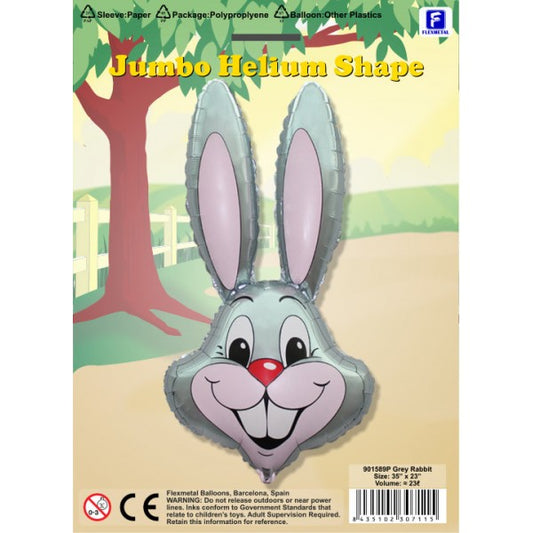 Jumbo ballong - grå kanin