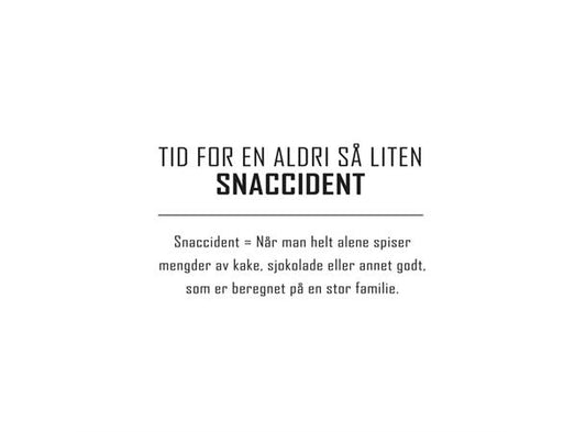 Serviett lunsj 20 stk Snaccident hvit 3-lags 33x33cm