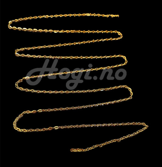 Kjede gullfarget metall 1 meter